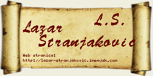 Lazar Stranjaković vizit kartica